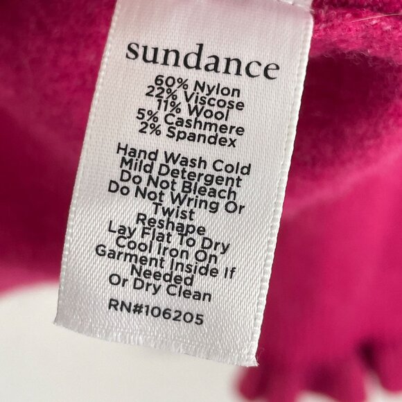 Sundance Womens Small Pink Ruffle Collar Edwina Henley Sweater Wool Blend Knit - Picture 6 of 12